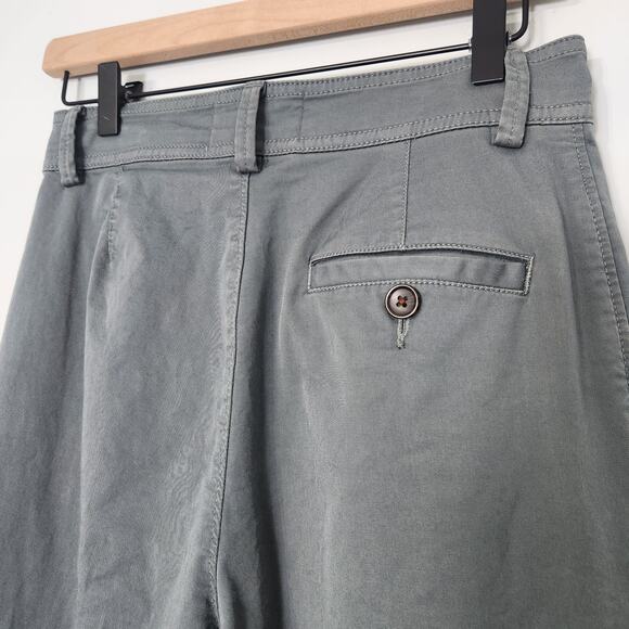 Everlane The Pleated Chino Straight Leg Pant in Balsam Green, 0 - Picture 6 of 9